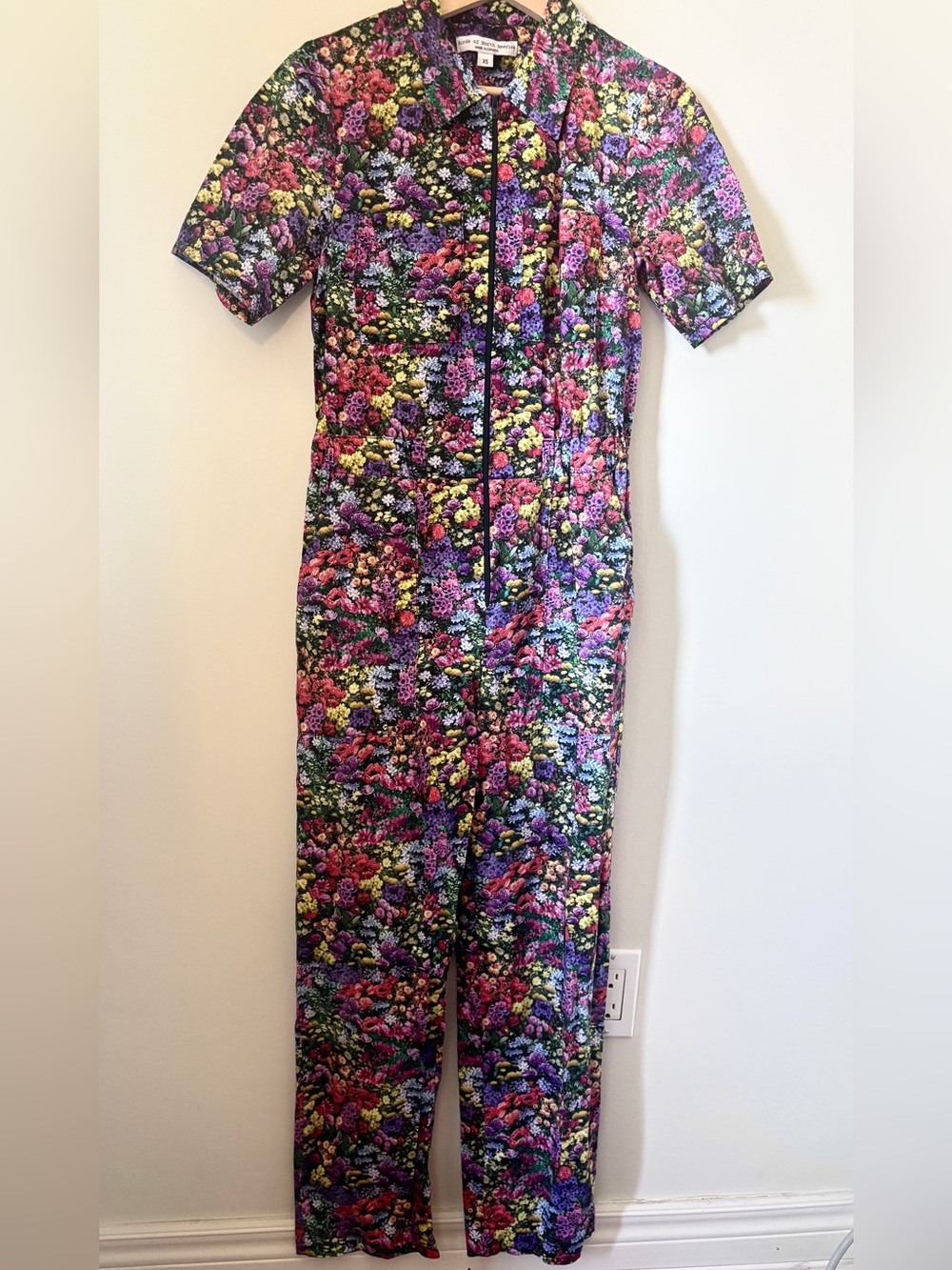 Birds of North America Twillick floral boiler suit XS